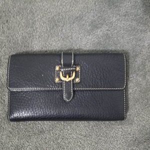 Dooney & Bourke Black Checkbook Wallet